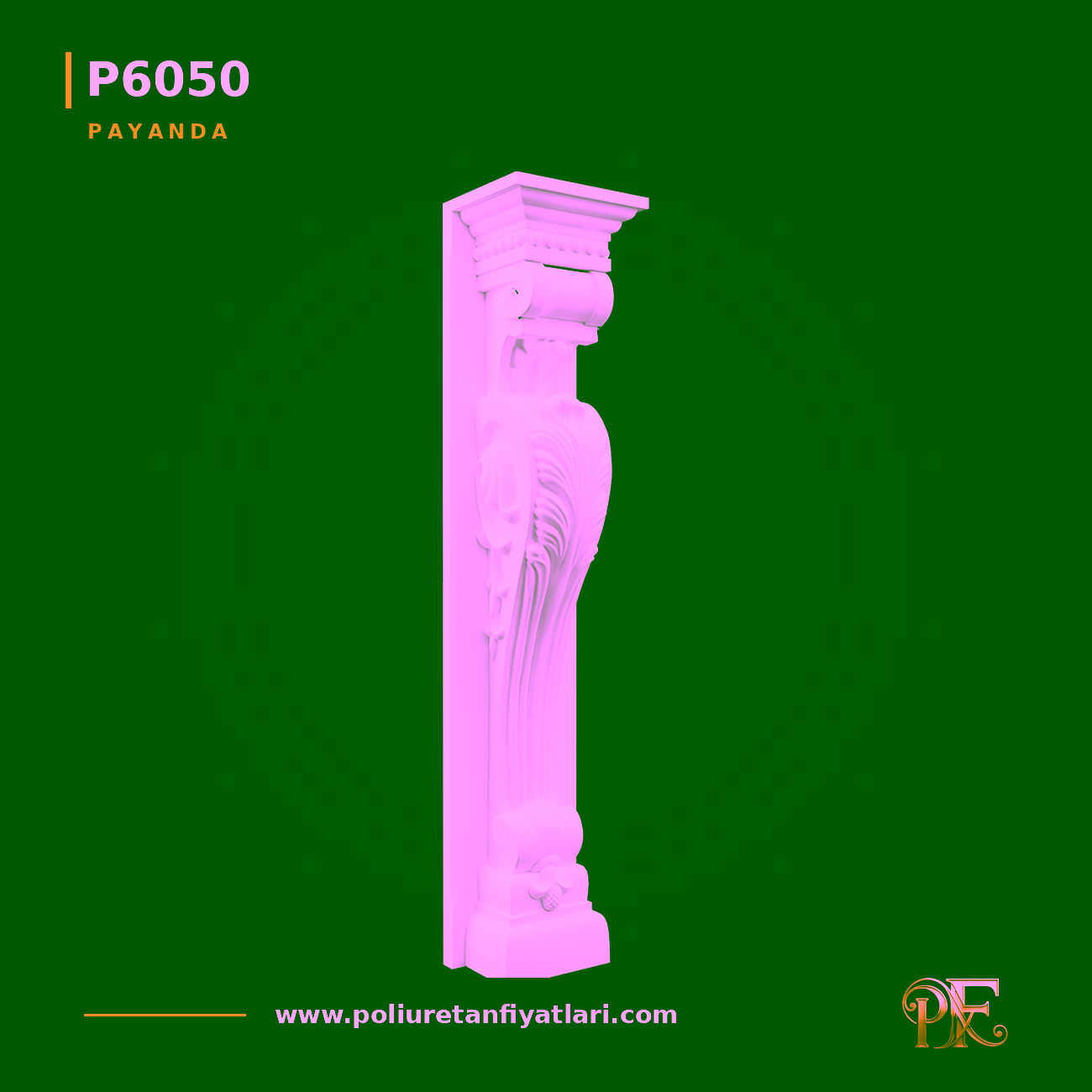 Poliüretan Payanda Modelleri 188x203x1050 mm Klasik Motif