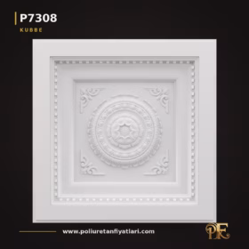 Poliüretan Tavan Göbeği 60×60 cm Dairesel Oyma Motifli Model