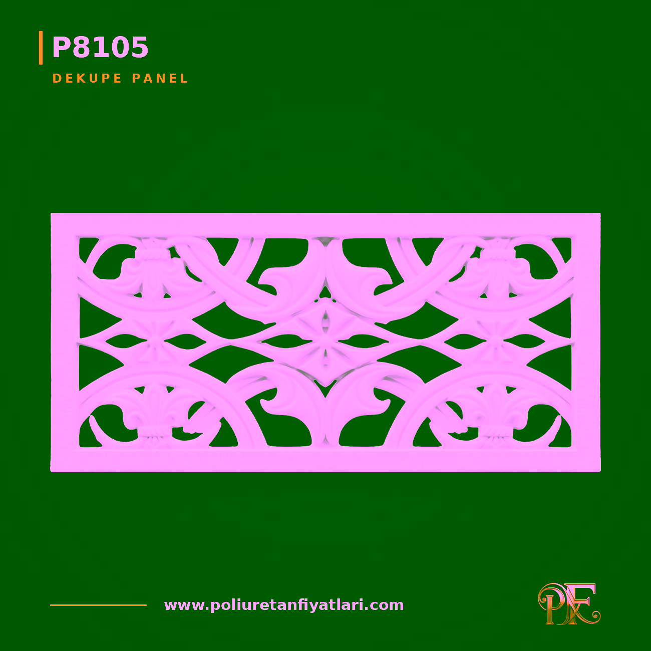 Poliüretan Dekupe Oyma Duvar Paneli 38x80 cm Model