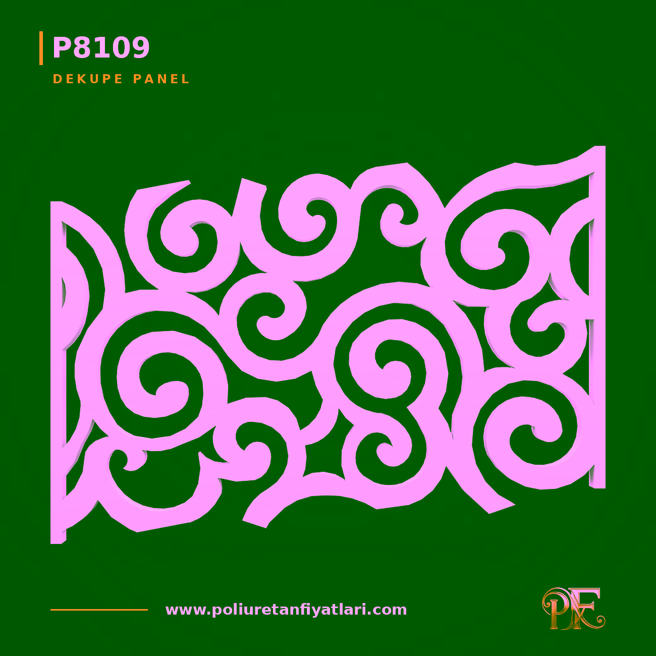 Poliüretan Dekupe Panel Modeli 70x100 cm Oymalı Dekor