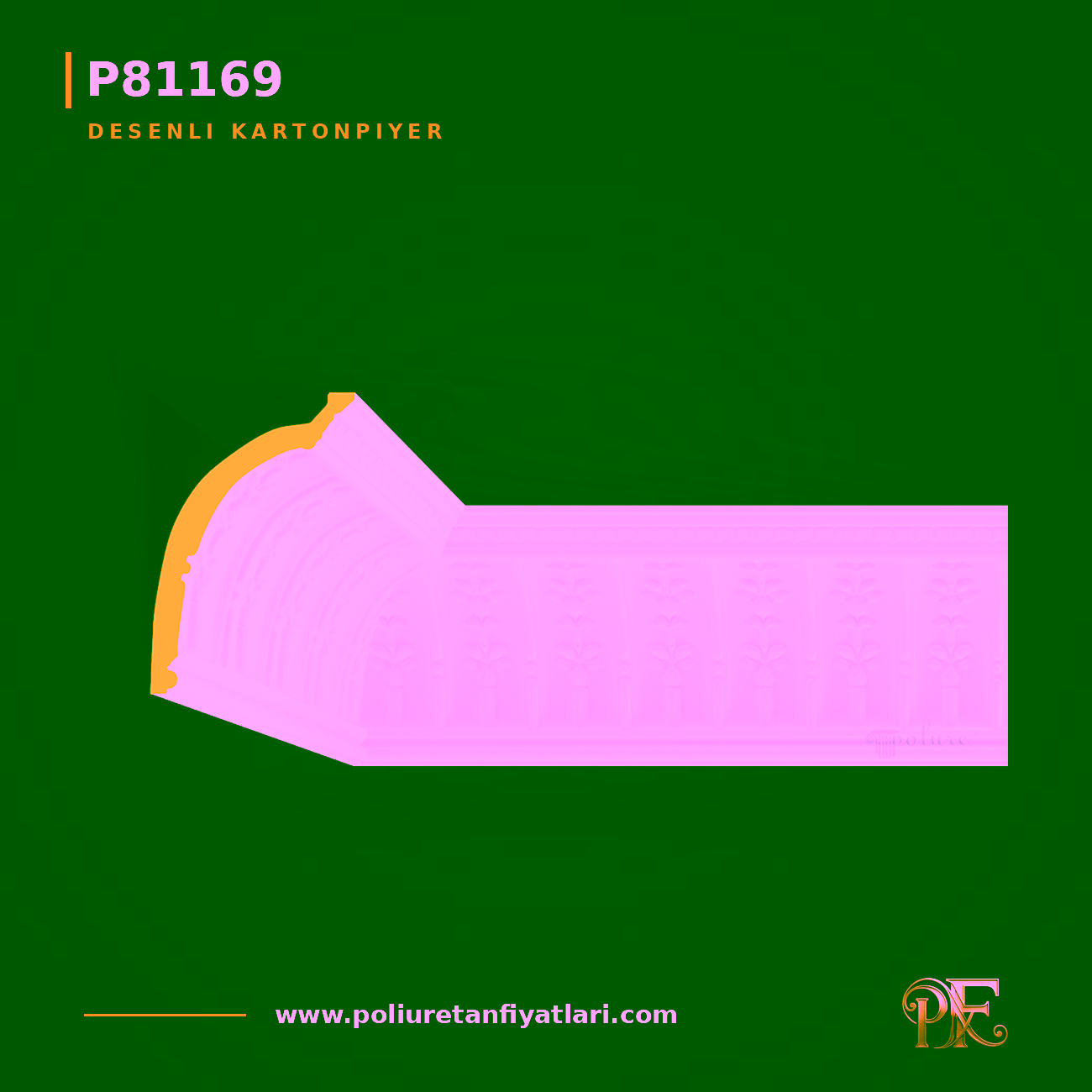 Poliüretan Desenli Kartonpiyer 200x295 mm P81169 Profil