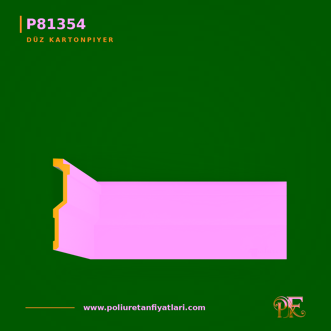 Poliüretan Düz Tavan Kartonpiyeri 41x218 mm Profil