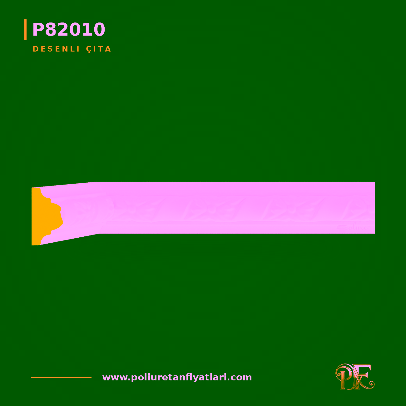 P82010 Desenli Poliüretan Çıta 24x40 mm Duvar Profili