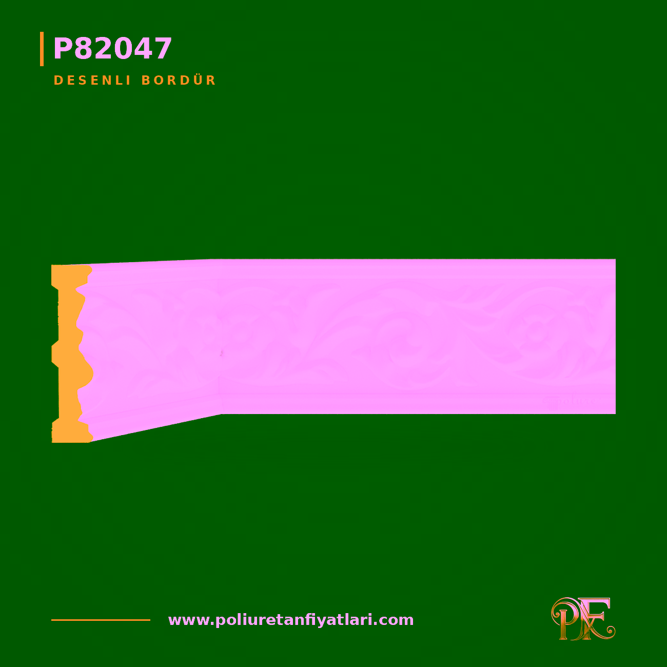 20x85 mm Desenli Poliüretan Bordür Modelleri