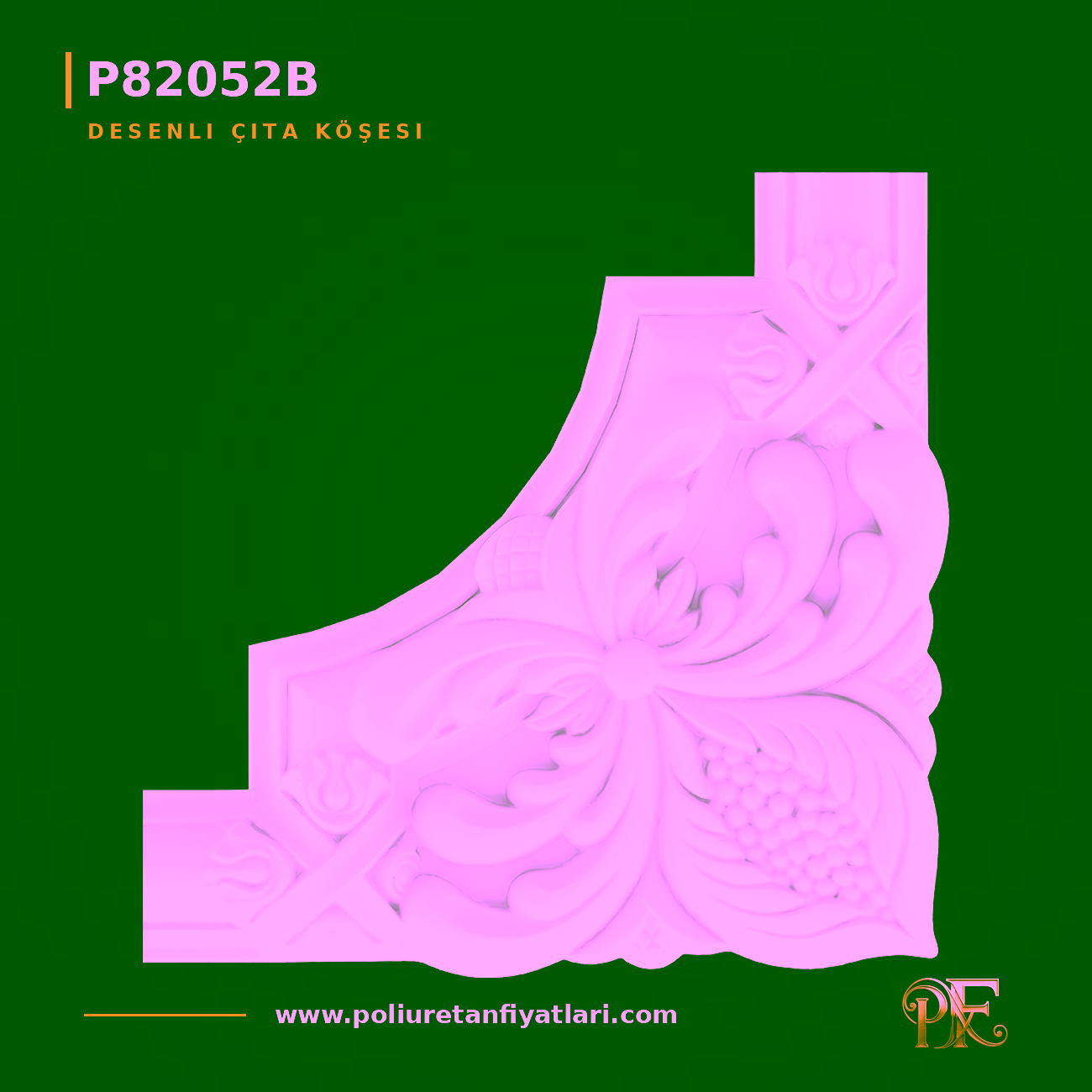 Poliüretan Desenli Çıta Köşesi 41x41 cm Modeli P82052B