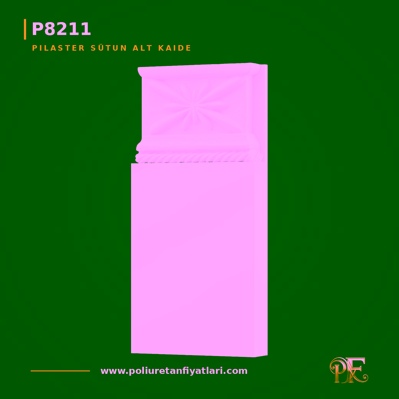 Pilaster Sütun Alt Kaidesi 26x108x226 mm Poliüretan Model