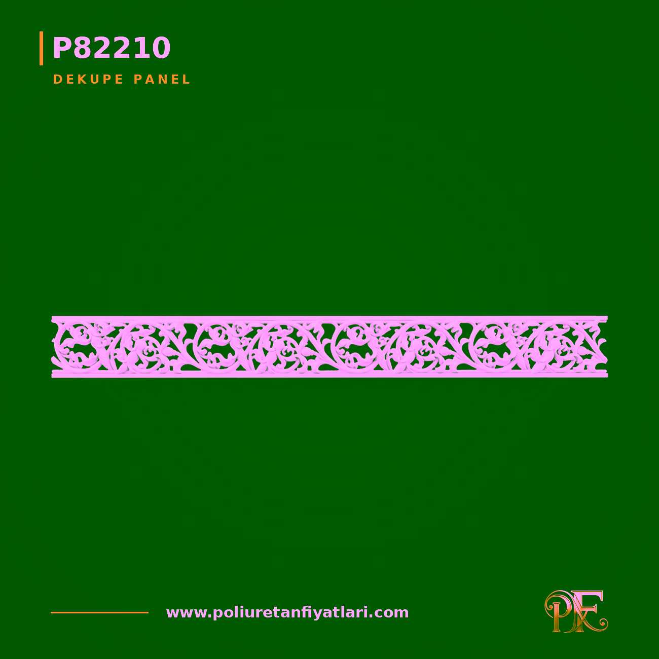 Poliüretan Oyma Motifli Dekoratif Dekupe Panel 24x210 cm