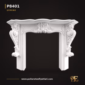 Klasik Oyma Detaylı Poliüretan Şömine Çerçevesi 31x145x105 cm