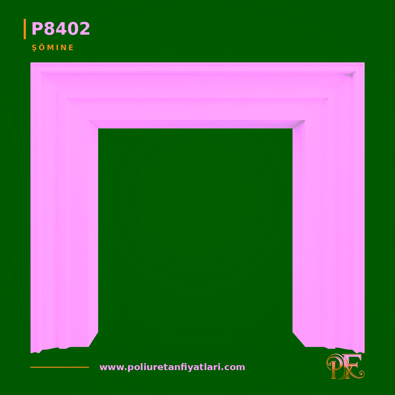 Poliüretan Şömine Çerçevesi 195x1205x1050 mm