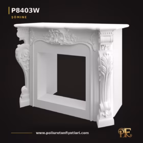 Poliüretan Klasik Oymalı Şömine Modeli 48x145x105 cm