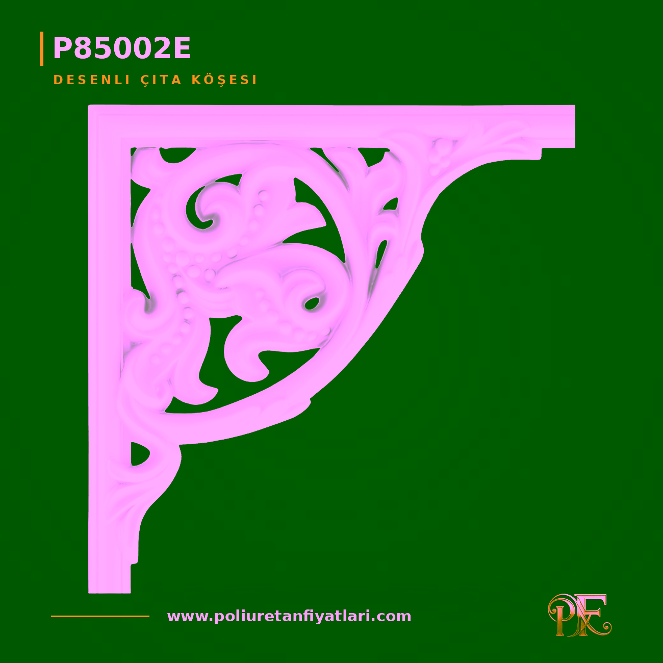 Poliüretan Desenli Çıta Köşesi 280×280 mm Motifli
