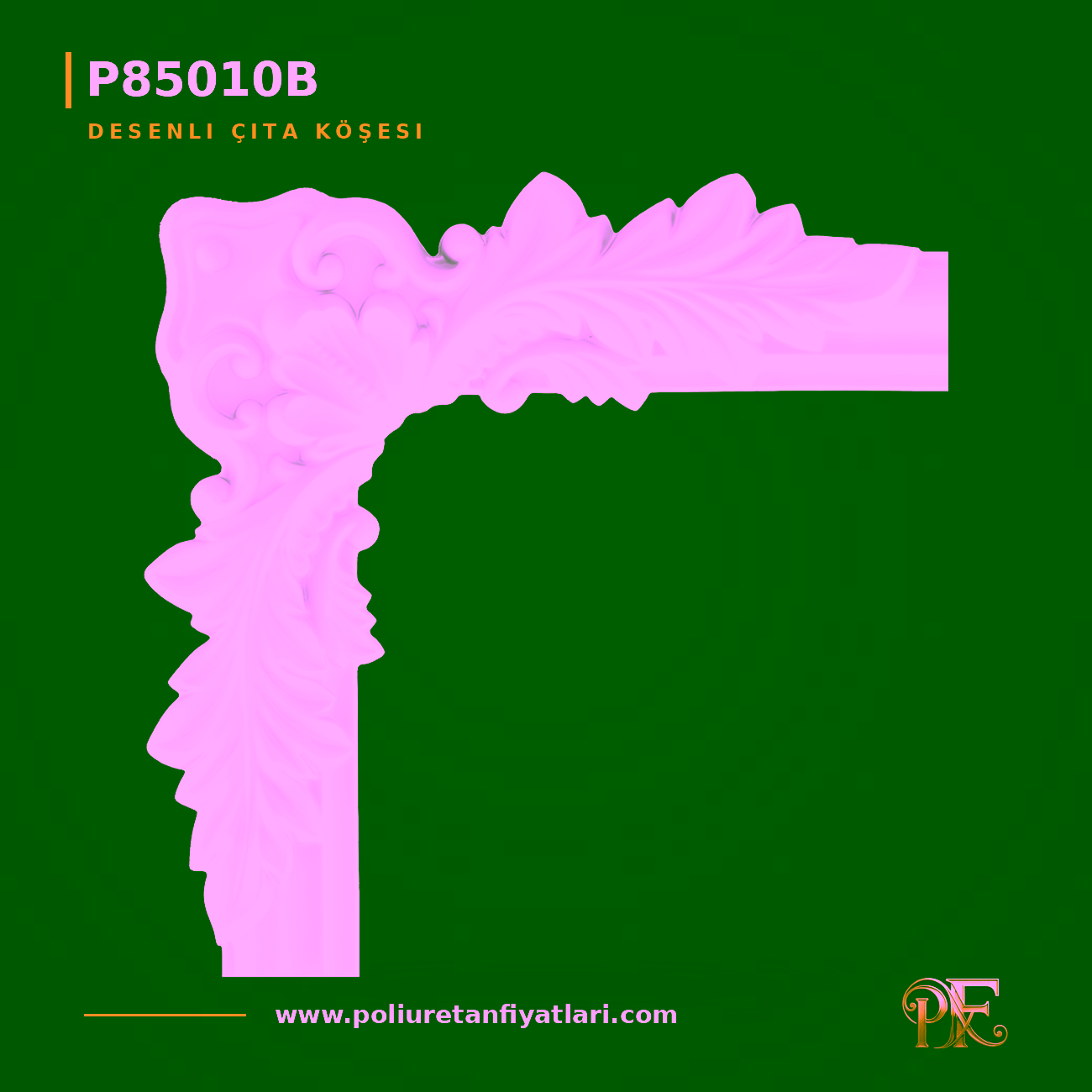 250x250 mm Motifli Poliüretan Çıta Köşesi Modeli