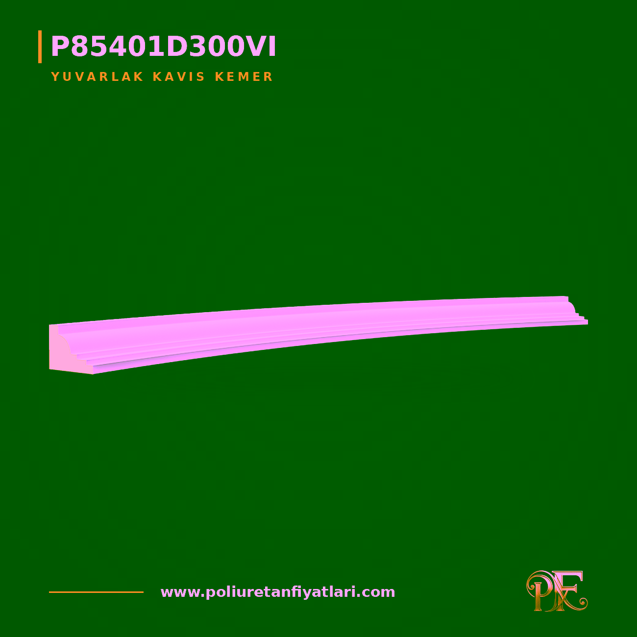P85401D300VI Poliüretan Prekast Cephe Kaplama pencere kenarı Kemer Kavis Yuvarlak Arc Söve modelleri