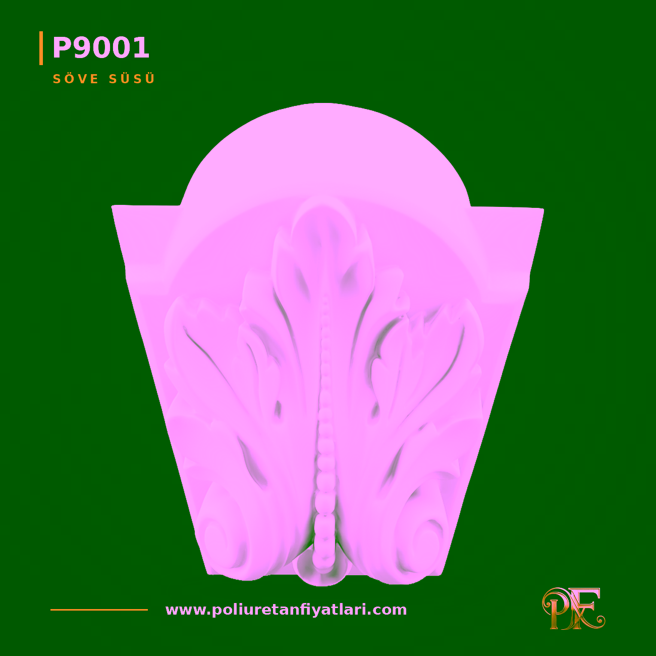 Poliüretan Söve Süsü 21x22x27 cm Motifli Model