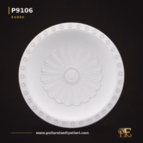 Poliüretan Klasik Motifli Tavan Kubbesi 134×134 cm