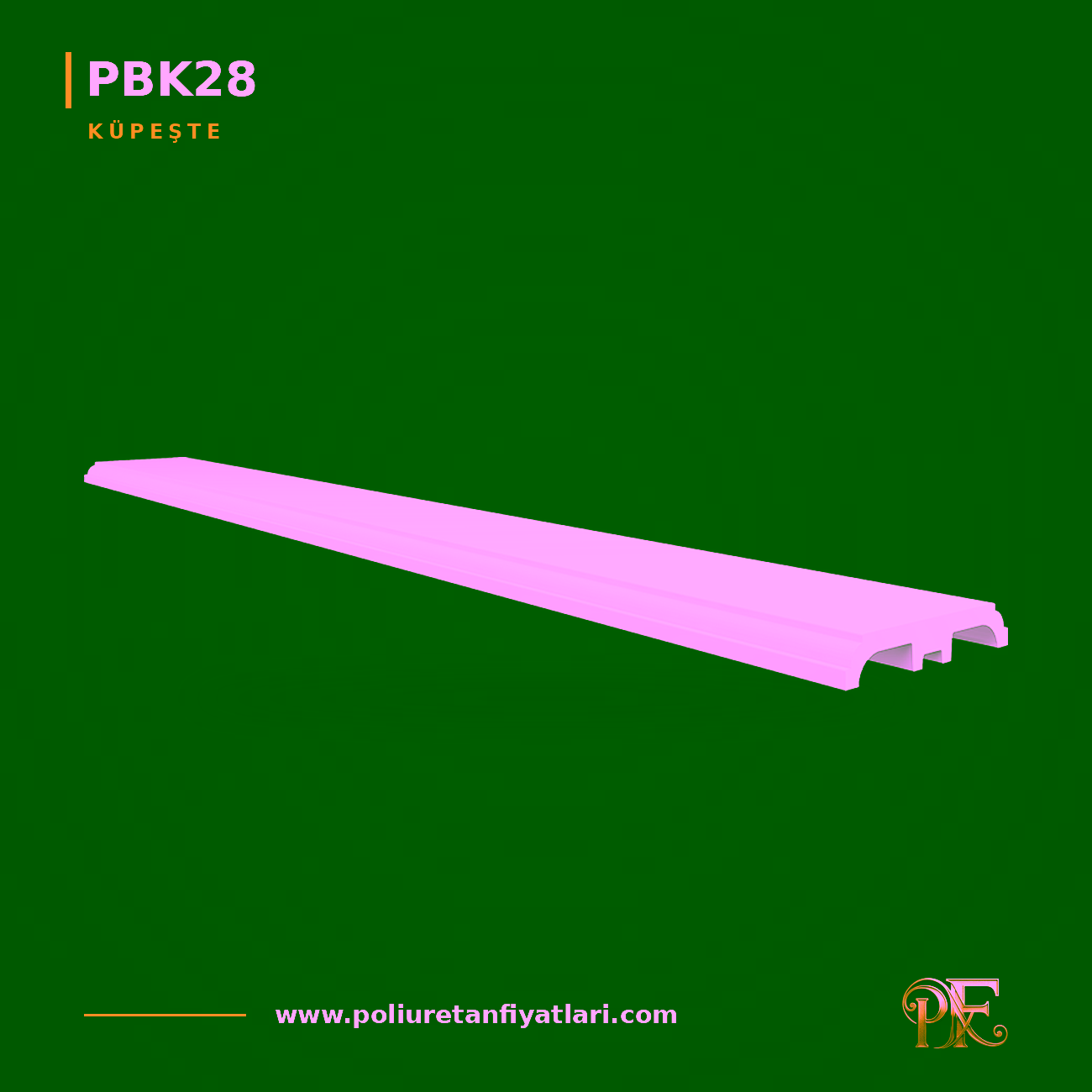 Poliüretan Küpeşte ve Badastrol Profili 278x2400x50 mm