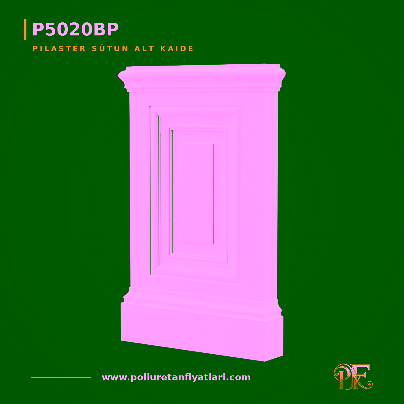 4x23x36 cm Poliüretan Pilaster Sütun Alt Kaidesi Modeli