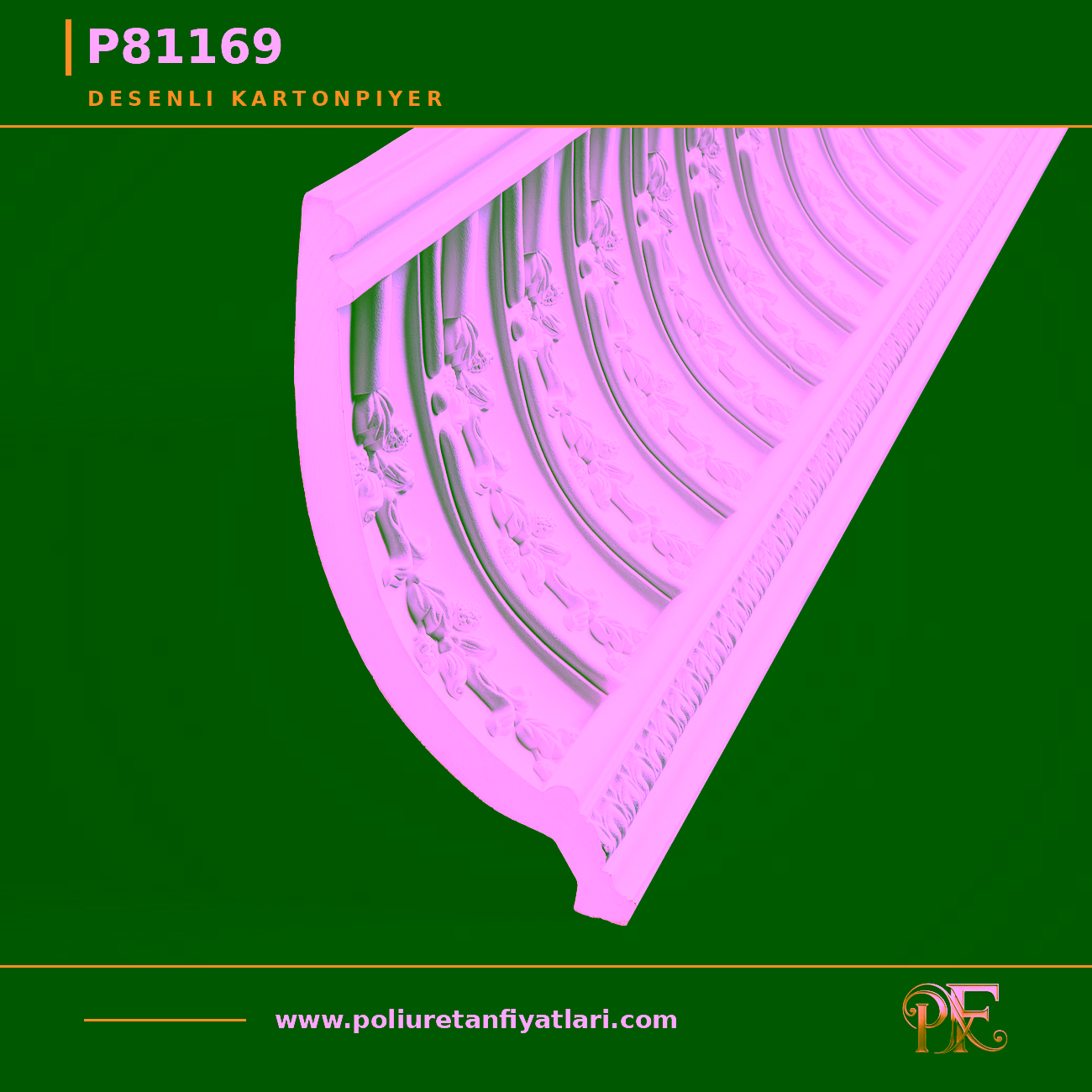 Poliüretan Desenli Kartonpiyer 20×30 cm P81169 Profil