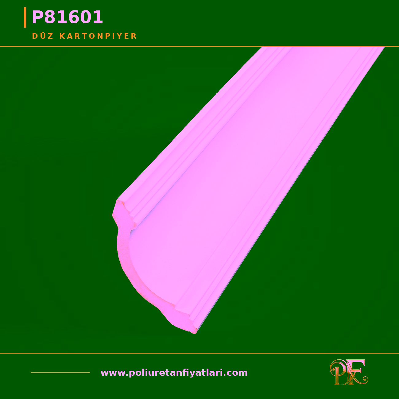 Poliüretan Düz Kartonpiyer Model 10×10 cm Tavan Kornişi