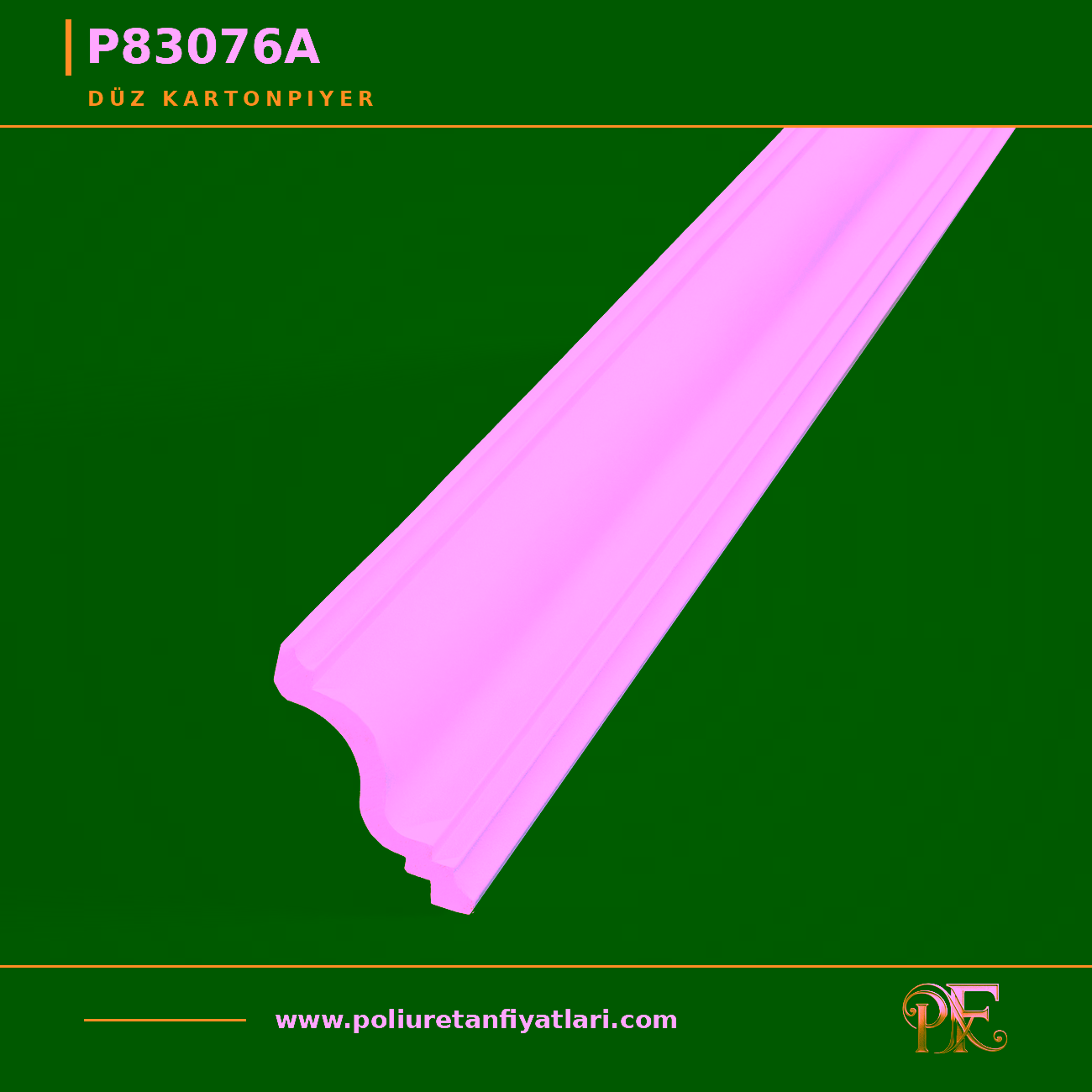 Pürüzsüz Düz Yüzeyli Poliüretan Kartonpiyer Tavan Profili 97×100 mm 240 cm
