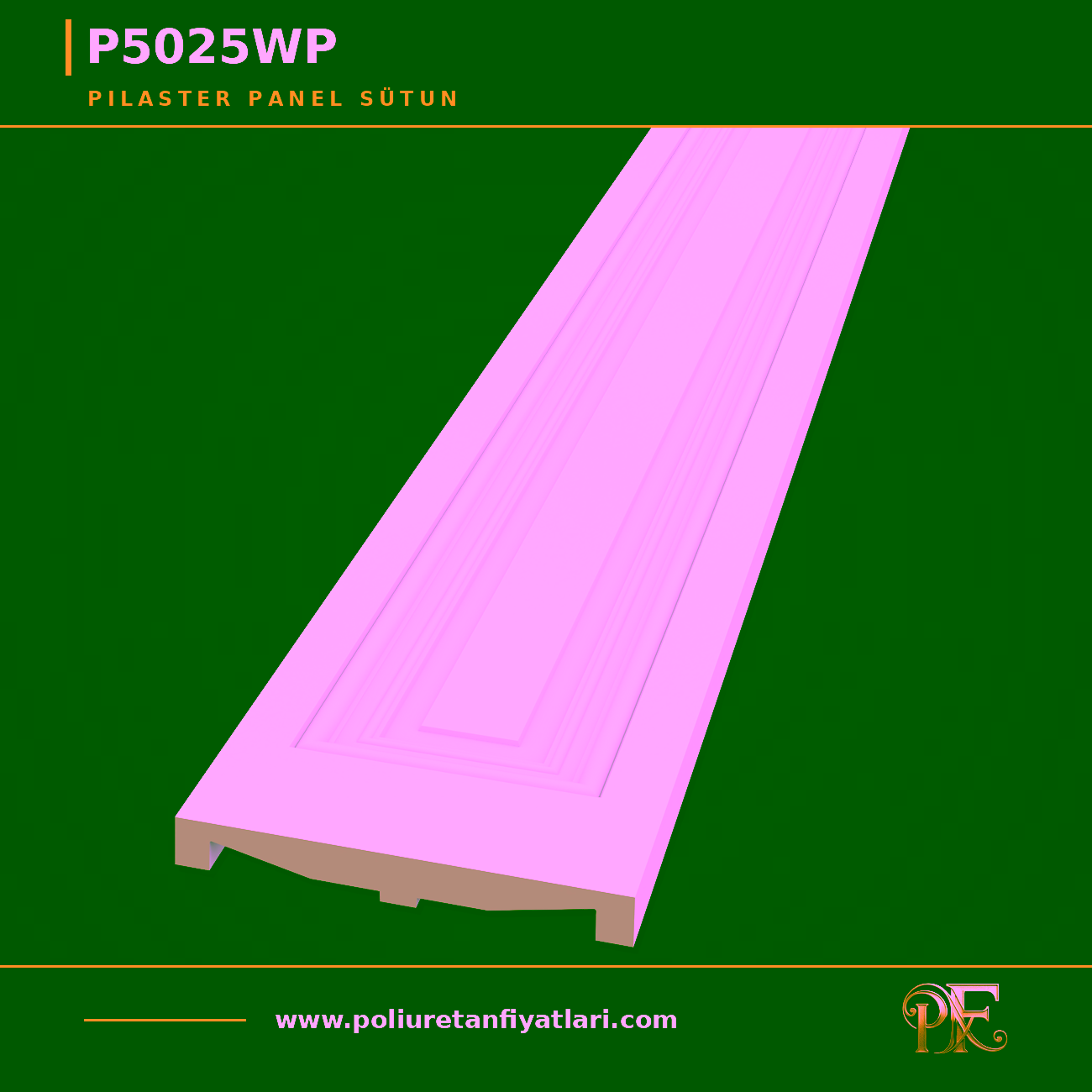 Poliüretan Pilaster Panel Sütun Modeli 3x25x240 cm