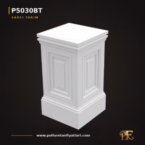 Poliüretan Pilaster Sütun Kaidesi 34x34 cm Saksı Altlığı Modeli