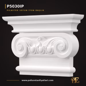 Poliüretan İyon Motifli Pilaster Sütun Başlığı 9x42 cm