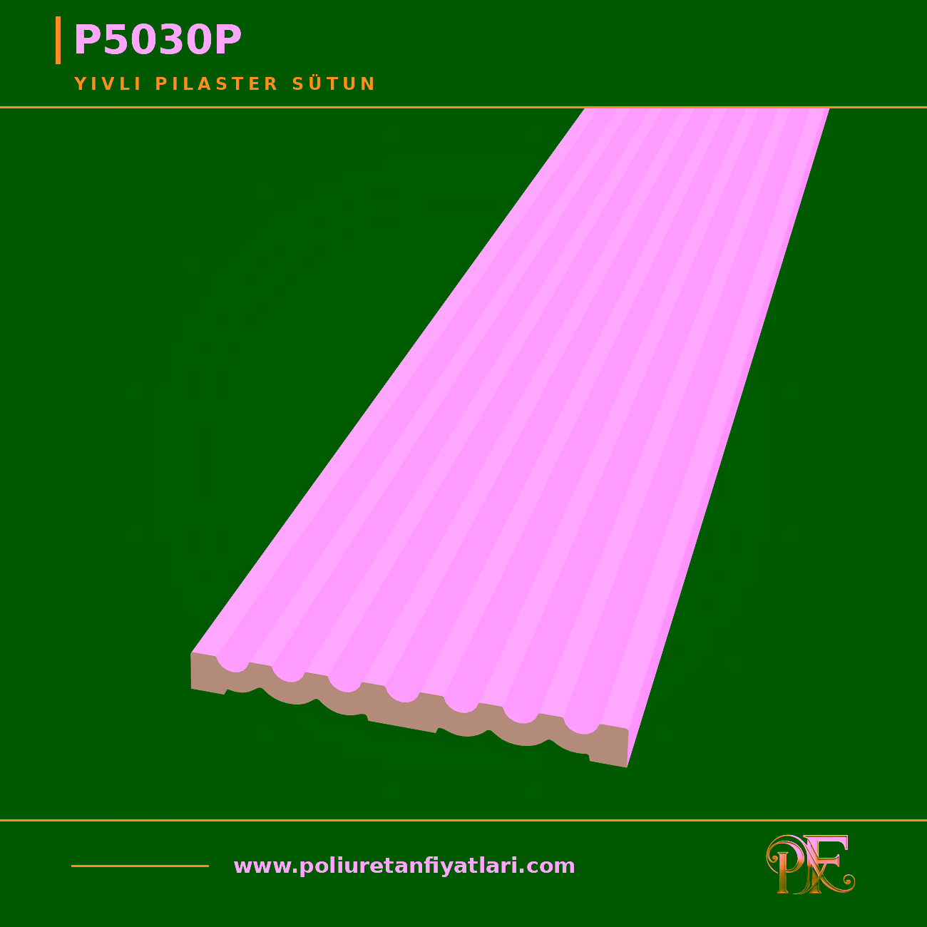 Poliüretan Yivli Pilaster Sütun 30×240 cm Duvar Kaplama