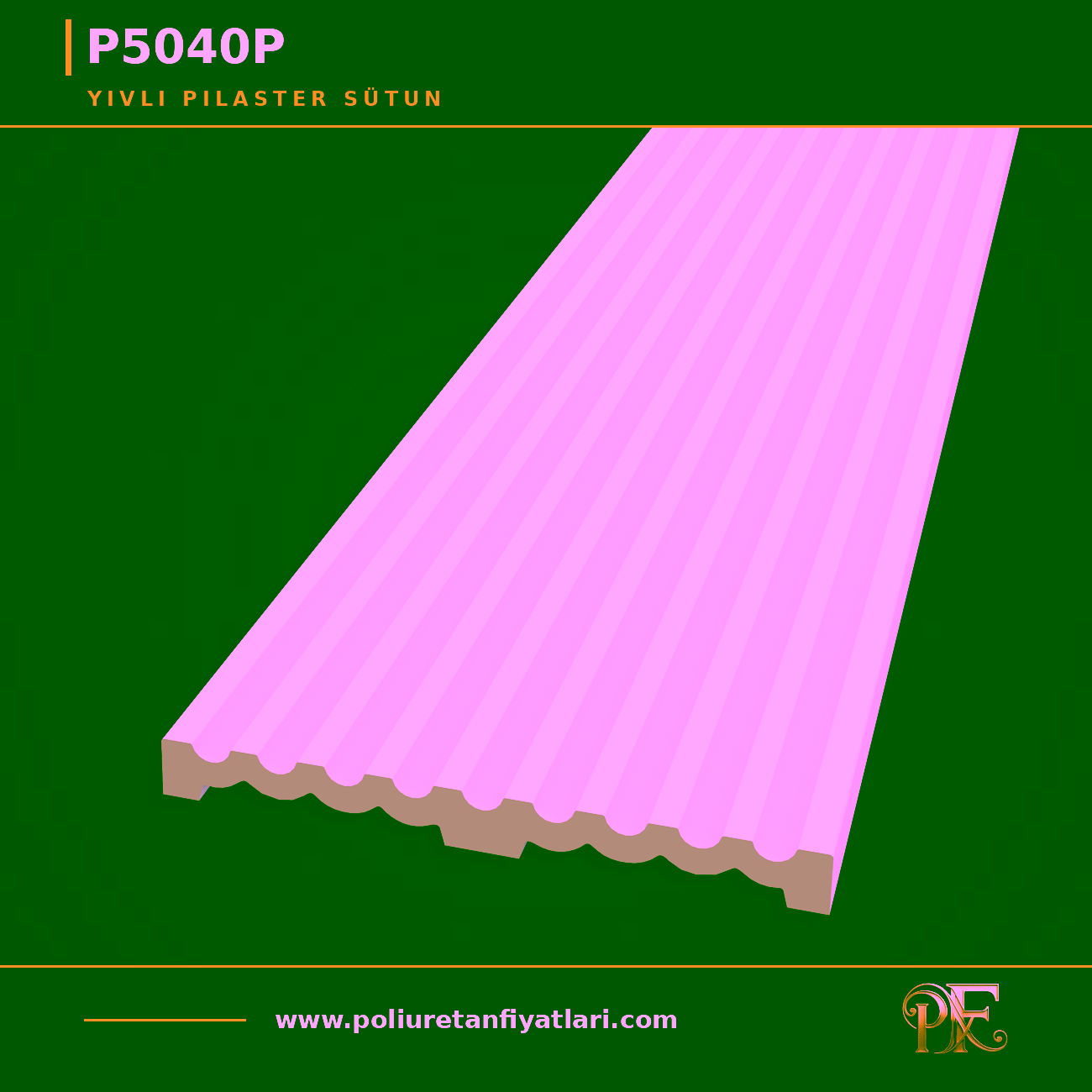Poliüretan Yivli Pilaster Sütun 4x40x240 cm Duvar Dekoru