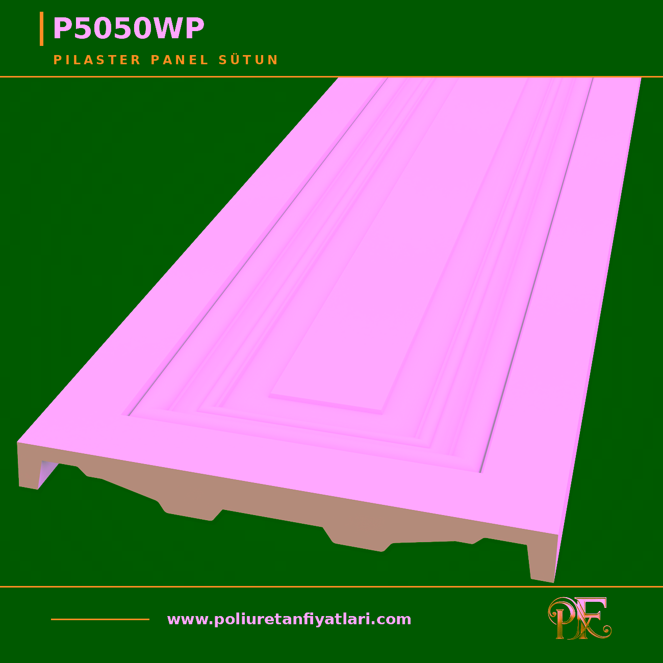 Poliüretan Düz Panel Pilaster Sütun 5x50x240 cm