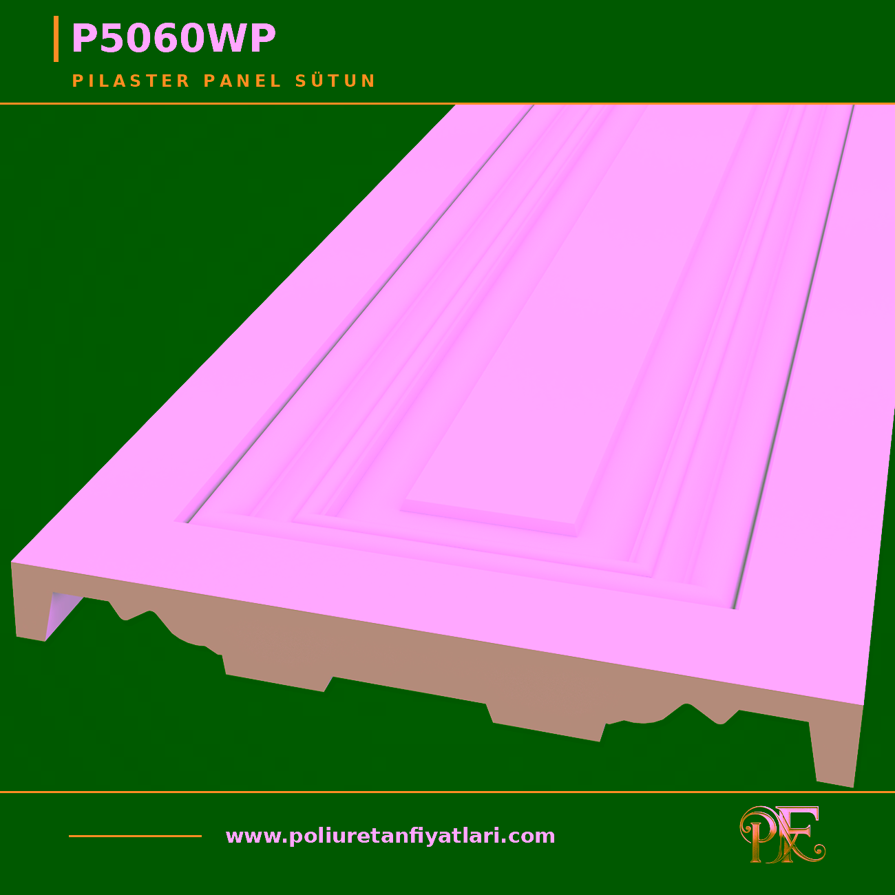 Poliüretan Düz Panel Pilaster Sütun 7x61x240 cm