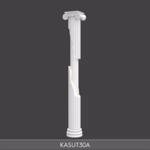 İyon Başlıklı ve Dekupe Kesikli Poliüretan Aydınlatma Sütunu 384x472 mm 3 Metre