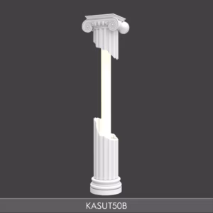 İyon Başlıklı Yivli Aydınlatma Sütunu Dekoratif Model
