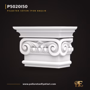 Poliüretan Pilaster Sütun İyon Başlık 14x28x19 cm