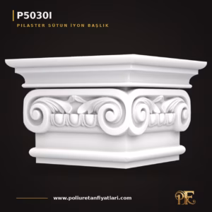 Poliüretan 42x42x29 cm İyonik Pilaster Sütun Dekoru