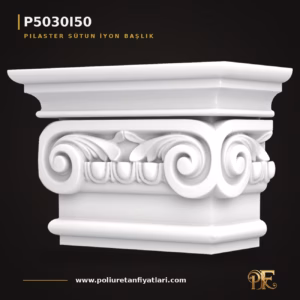 Poliüretan 21x42x29 cm İyon Başlıklı Pilaster Sütun
