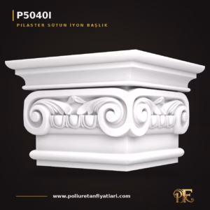 Poliüretan Pilaster Sütun İyon Başlığı 60x60x41 cm