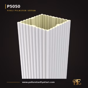 50x50x240 cm Yivli Pilaster Sütun Poliüretan dekorasyon ürünü