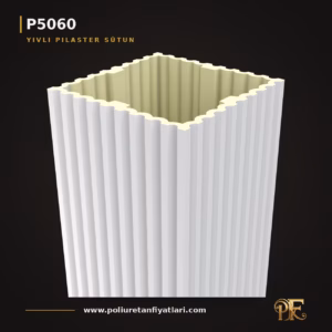 60x60x240 cm Yivli Pilaster Sütun Poliüretan dekorasyon malzemesi